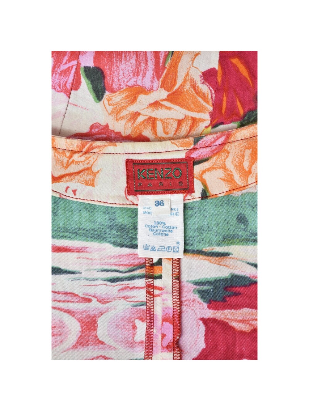 Rare KENZO PARIS Vintage Cotton Shorts and Top Set, SIZE Small 4-6 - Picture 9 of 10